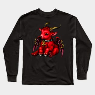 Chibi Red Baphomet Goat Long Sleeve T-Shirt